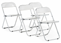 Пластиковый стул Fold складной white / chrome