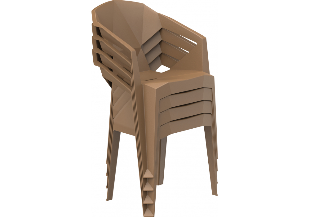 Пластиковый стул Гекса капучино