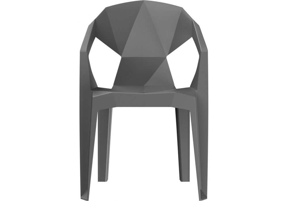 Пластиковый стул Гекса мокрый асфальт