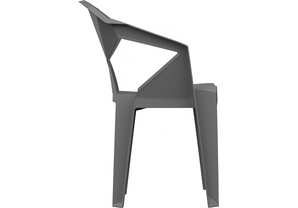 Пластиковый стул Гекса мокрый асфальт