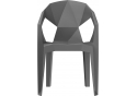 Пластиковый стул Гекса мокрый асфальт