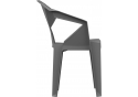 Пластиковый стул Гекса мокрый асфальт