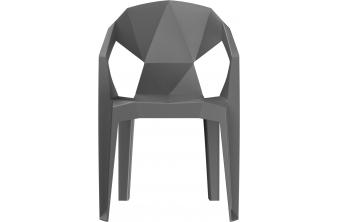 Пластиковый стул Гекса мокрый асфальт