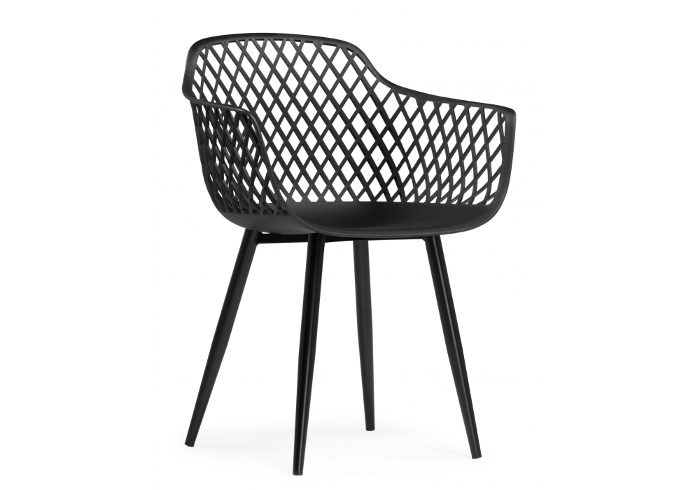 Пластиковый стул Rikon black / wood