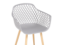Пластиковый стул Rikon gray / wood