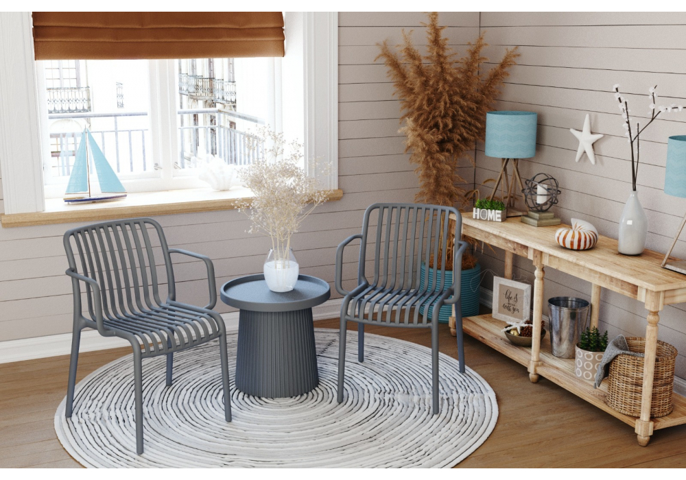 Пластиковый стул Sheffilton SHT-S173-1 темно-серый RAL 7024