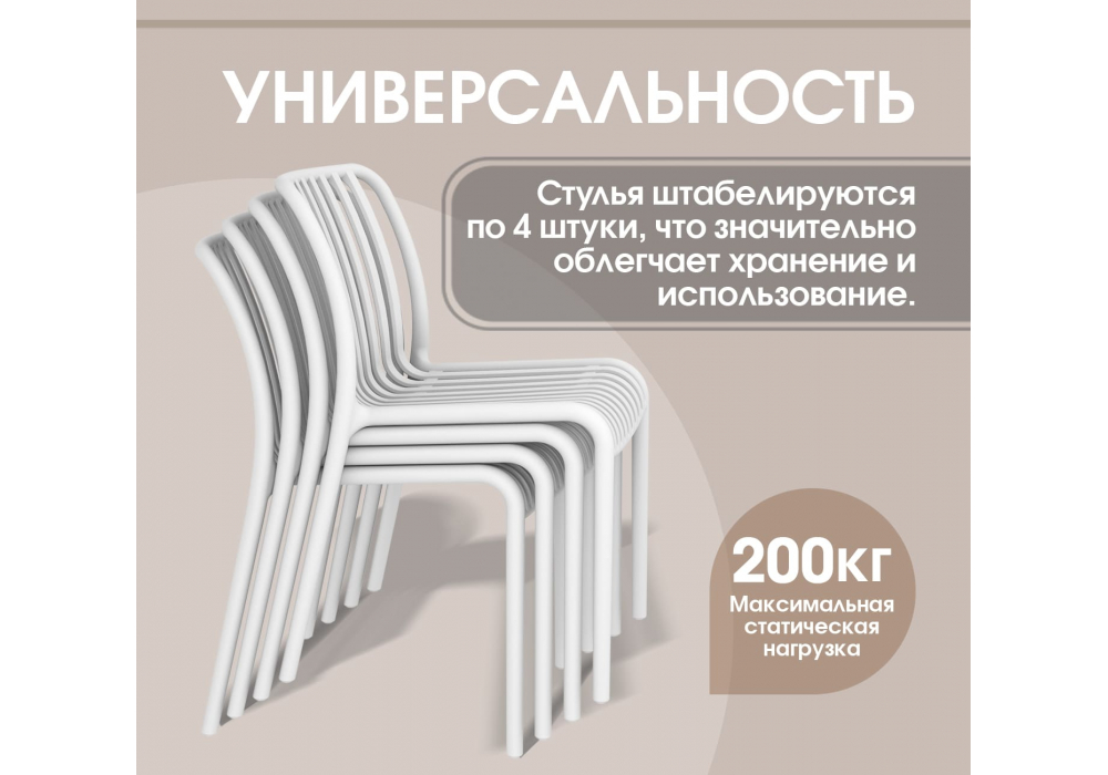 Пластиковый стул Sheffilton SHT-S173 Белый