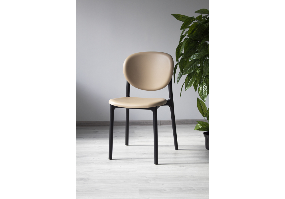Пластиковый стул Sheffilton SHT-S180 Бежевый/черный