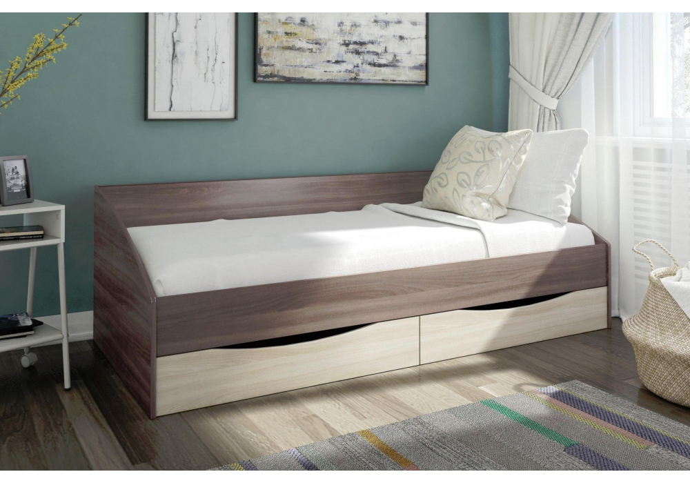 Подростковая кровать Классика шимо темный / шимо светлый