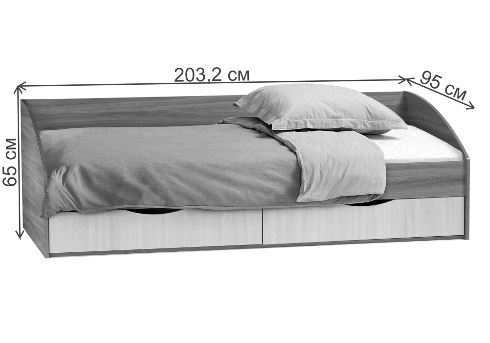 Подростковая кровать Классика венге / белфорд