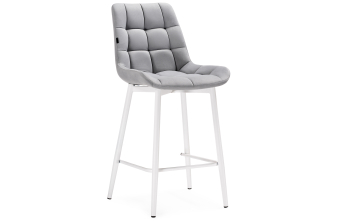 Полубарный стул Алст светло-серый / белый