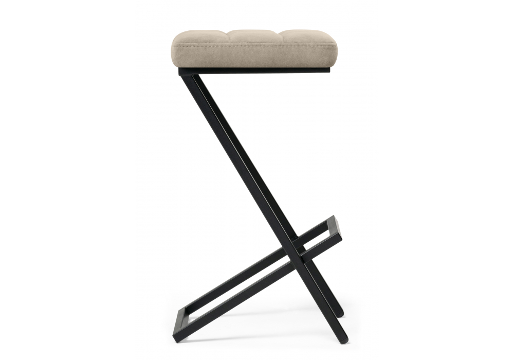 Полубарный стул Амаури микровелюр катания хумус / черный