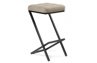 Полубарный стул Амаури микровелюр катания хумус / черный