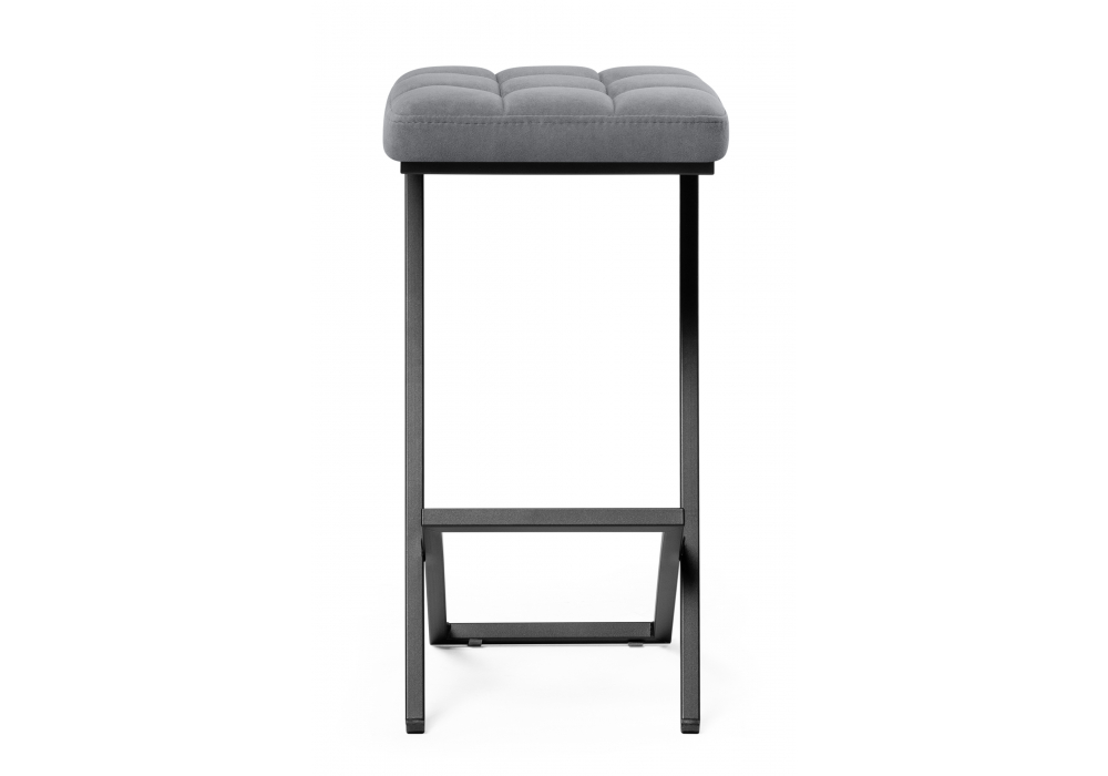 Полубарный стул Амаури микровелюр катания сильвер / черный