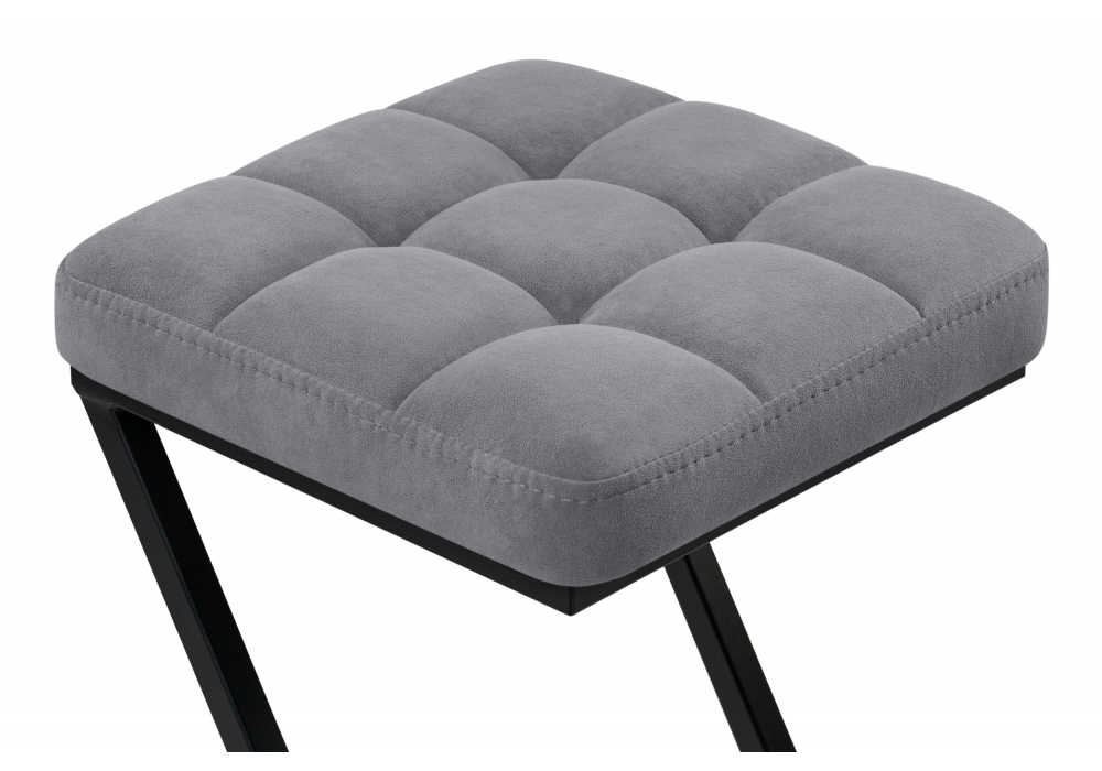 Полубарный стул Амаури микровелюр катания сильвер / черный