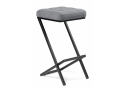 Полубарный стул Амаури микровелюр катания сильвер / черный
