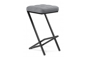 Полубарный стул Амаури микровелюр катания сильвер / черный