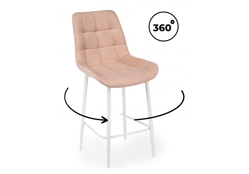 Полубарный стул Челси 360 бежевый (zd 210) / белый