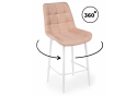 Полубарный стул Челси 360 бежевый (zd 210) / белый
