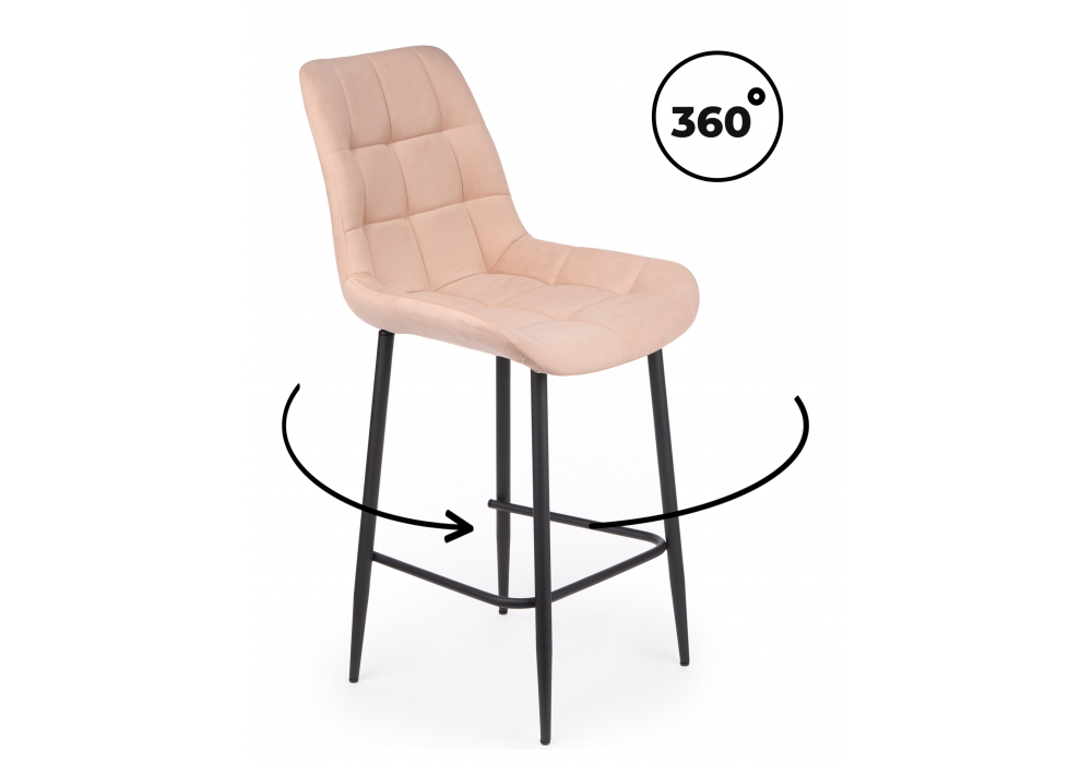 Полубарный стул Челси 360 бежевый (zd 210) / черный