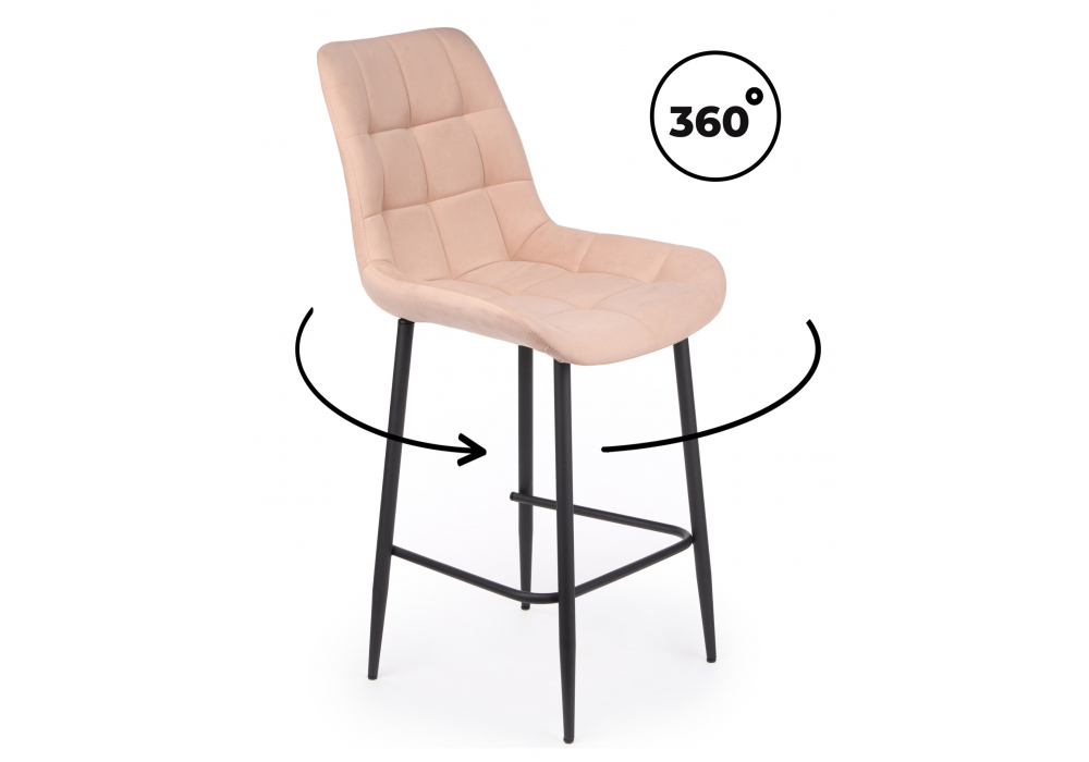 Полубарный стул Челси 360 бежевый (zd 210) / черный