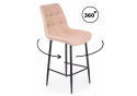 Полубарный стул Челси 360 бежевый (zd 210) / черный