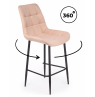 Полубарный стул Челси 360 бежевый (zd 210) / черный