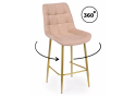 Полубарный стул Челси 360 бежевый (zd 210) / золотой