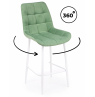 Полубарный стул Челси 360 фисташковый (zd 651) / белый