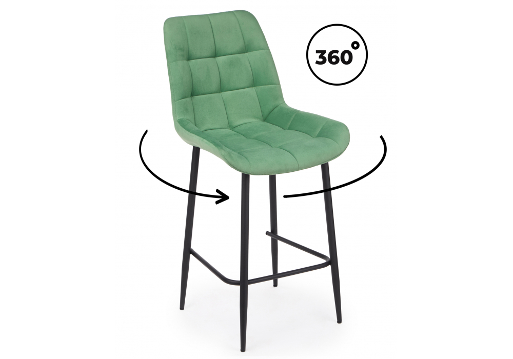 Полубарный стул Челси 360 фисташковый (zd 651) / черный