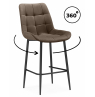 Полубарный стул Челси 360 коричневый (zd 233) / черный