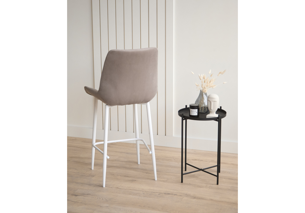 Полубарный стул Челси 360 латте (zd 290) / белый