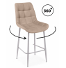 Полубарный стул Челси 360 латте (zd 290) / серый