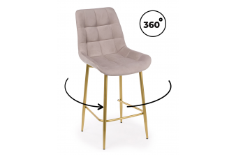 Полубарный стул Челси 360 латте (zd 290) / золотой