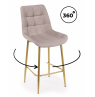 Полубарный стул Челси 360 латте (zd 290) / золотой