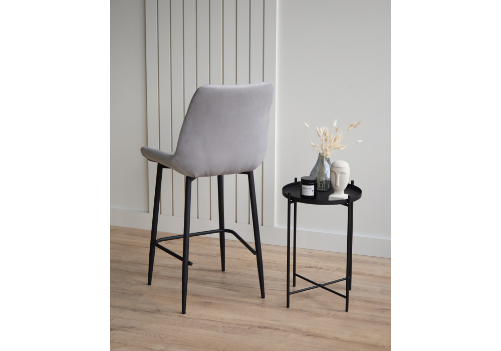 Полубарный стул Челси 360 светло-серый (zd 960) / черный