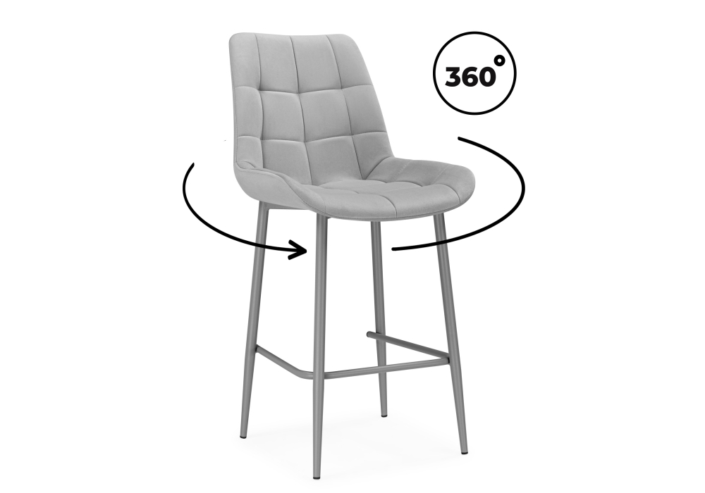 Полубарный стул Челси 360 светло-серый (zd 960) / серый