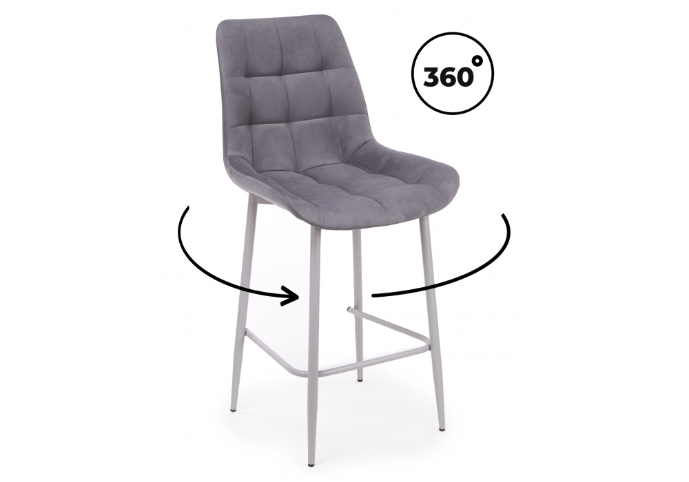 Полубарный стул Челси 360 темно-серый (zd 995) / серый