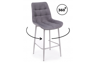 Полубарный стул Челси 360 темно-серый (zd 995) / серый
