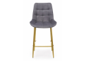 Полубарный стул Челси 360 темно-серый (zd 995) / золотой