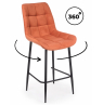 Полубарный стул Челси 360 терракотовый (zd 432) / черный