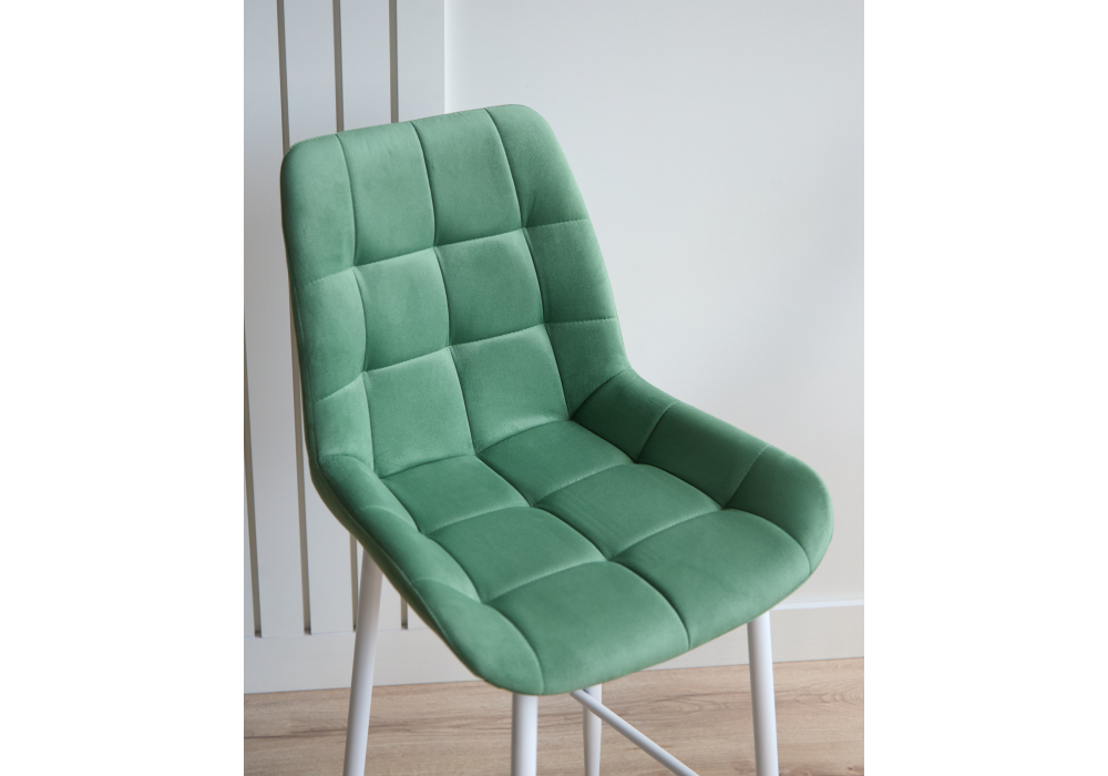 Полубарный стул Челси фисташковый (zd 651) / белый