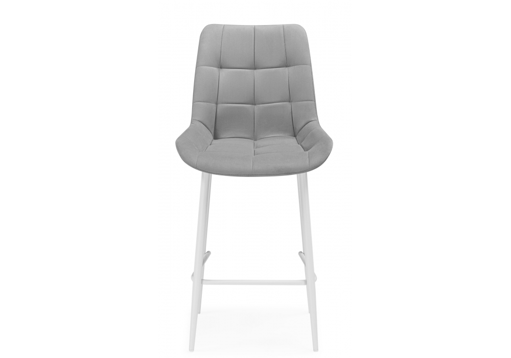 Полубарный стул Челси светло-серый (zd 960) / белый