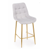 Полубарный стул Челси светло-серый (zd 960) / золотой
