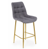 Полубарный стул Челси темно-серый (zd 995) / золотой