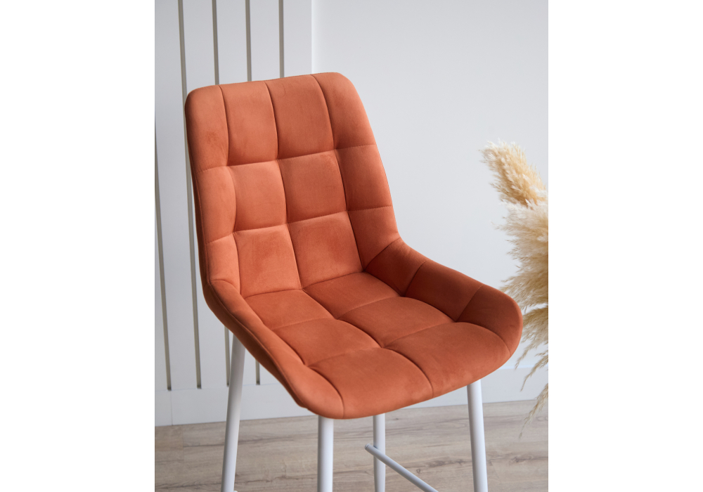 Полубарный стул Челси терракотовый (zd 432) / белый