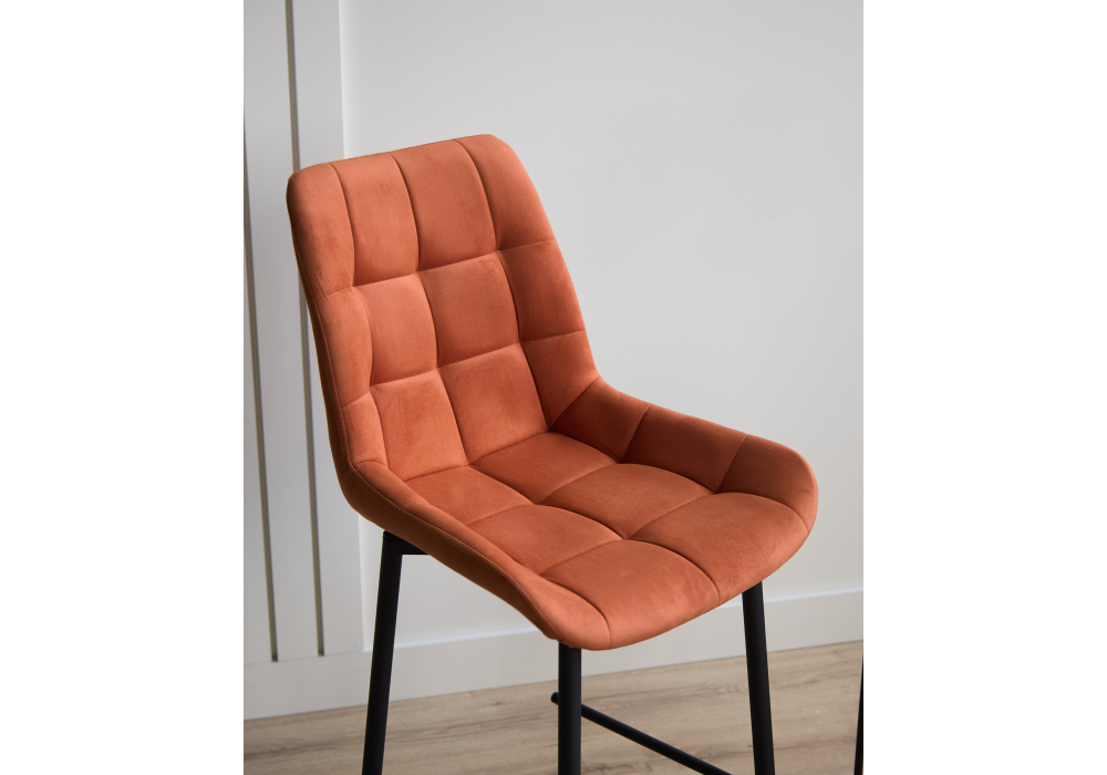 Полубарный стул Челси терракотовый (zd 432) / черный