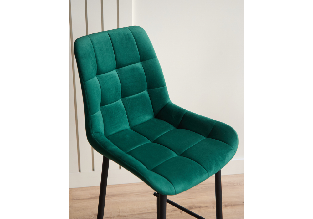 Полубарный стул Челси зеленый (zd 667) / черный