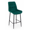 Полубарный стул Челси зеленый (zd 667) / черный