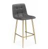 Полубарный стул Чилли Мини темно-серый (zd 995) / золотой